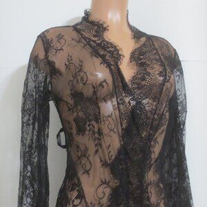 ⭐For Bundles Only⭐ Leg Avenue Lace Cardigan Top Black M